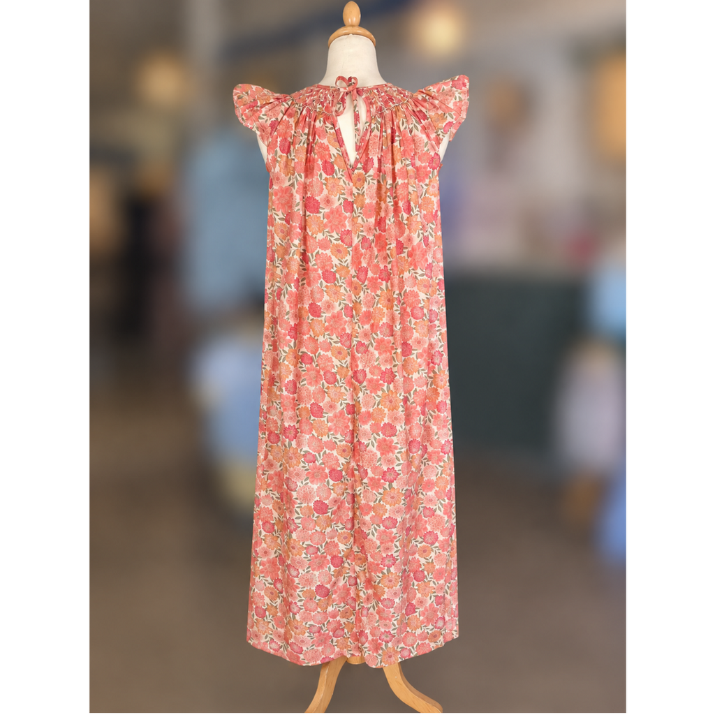 Robe de nuit Corail orange pivoine