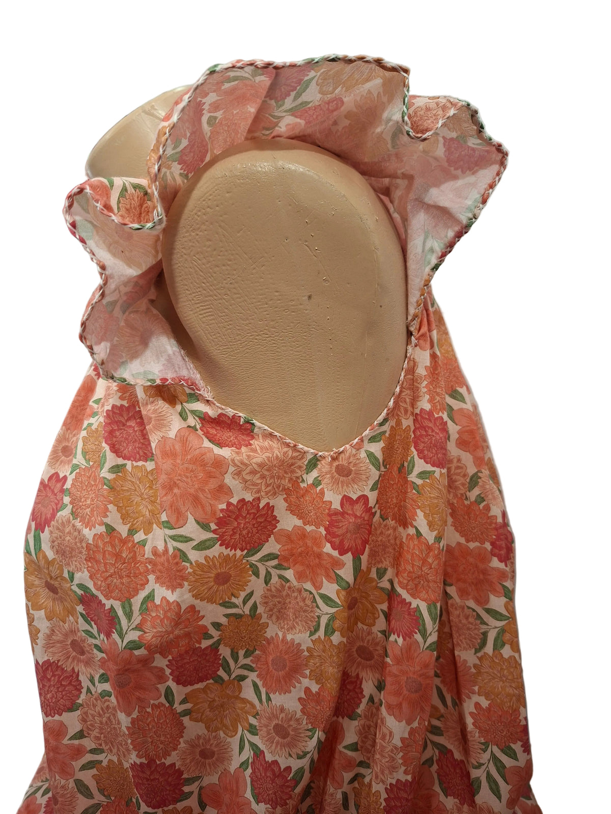 Robe de nuit Corail orange pivoine