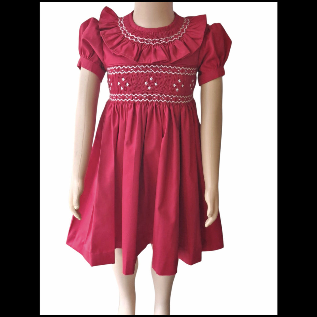 Robe rouge double smocks