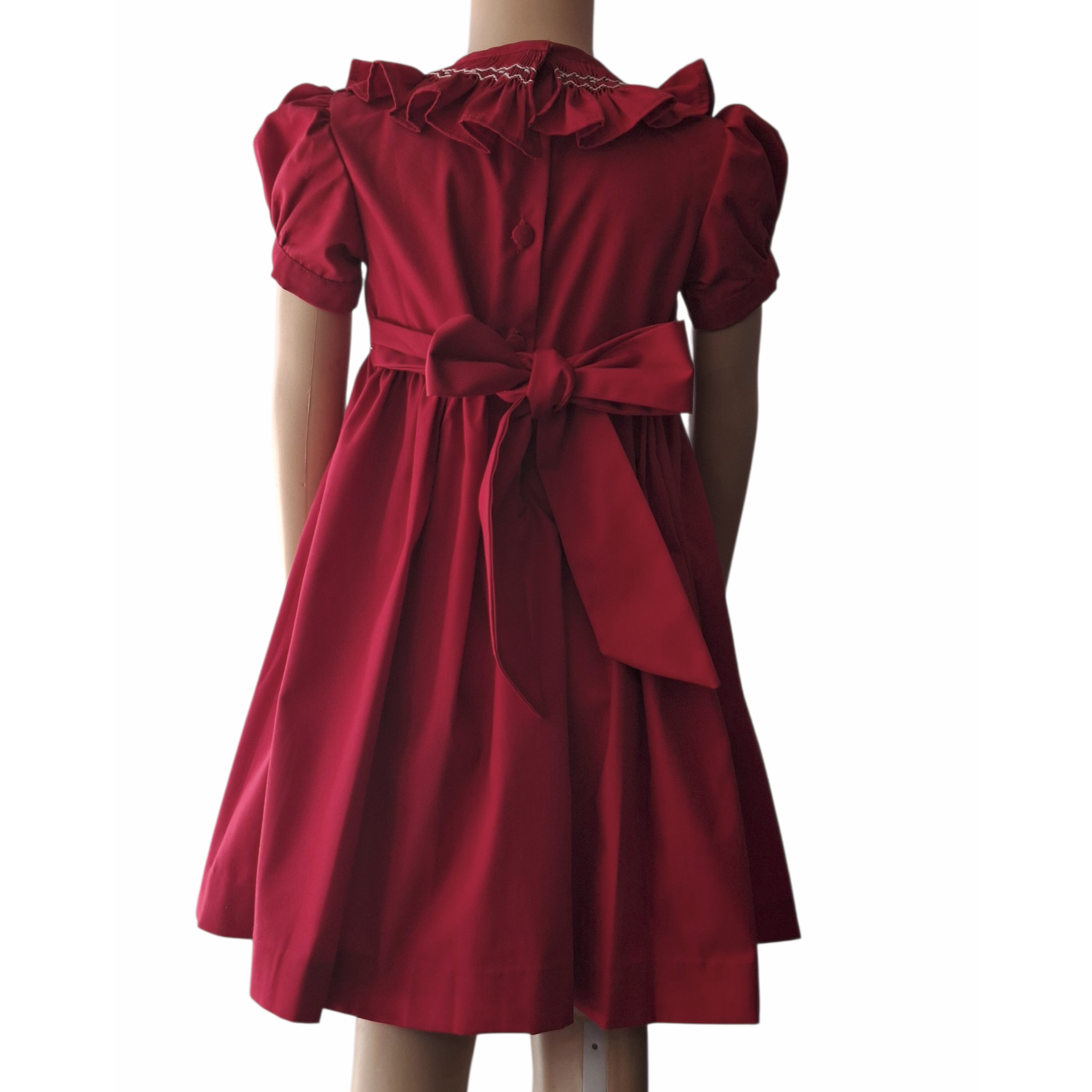 Robe rouge double smocks