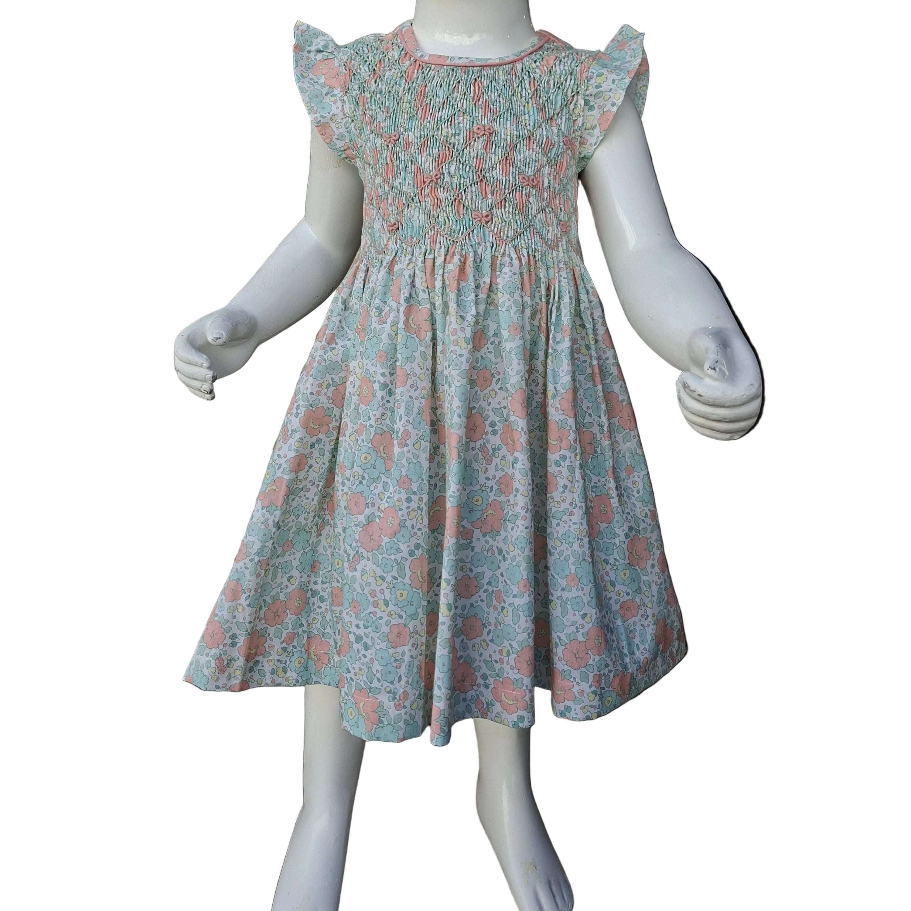 Robe à smocks imprimé floral
