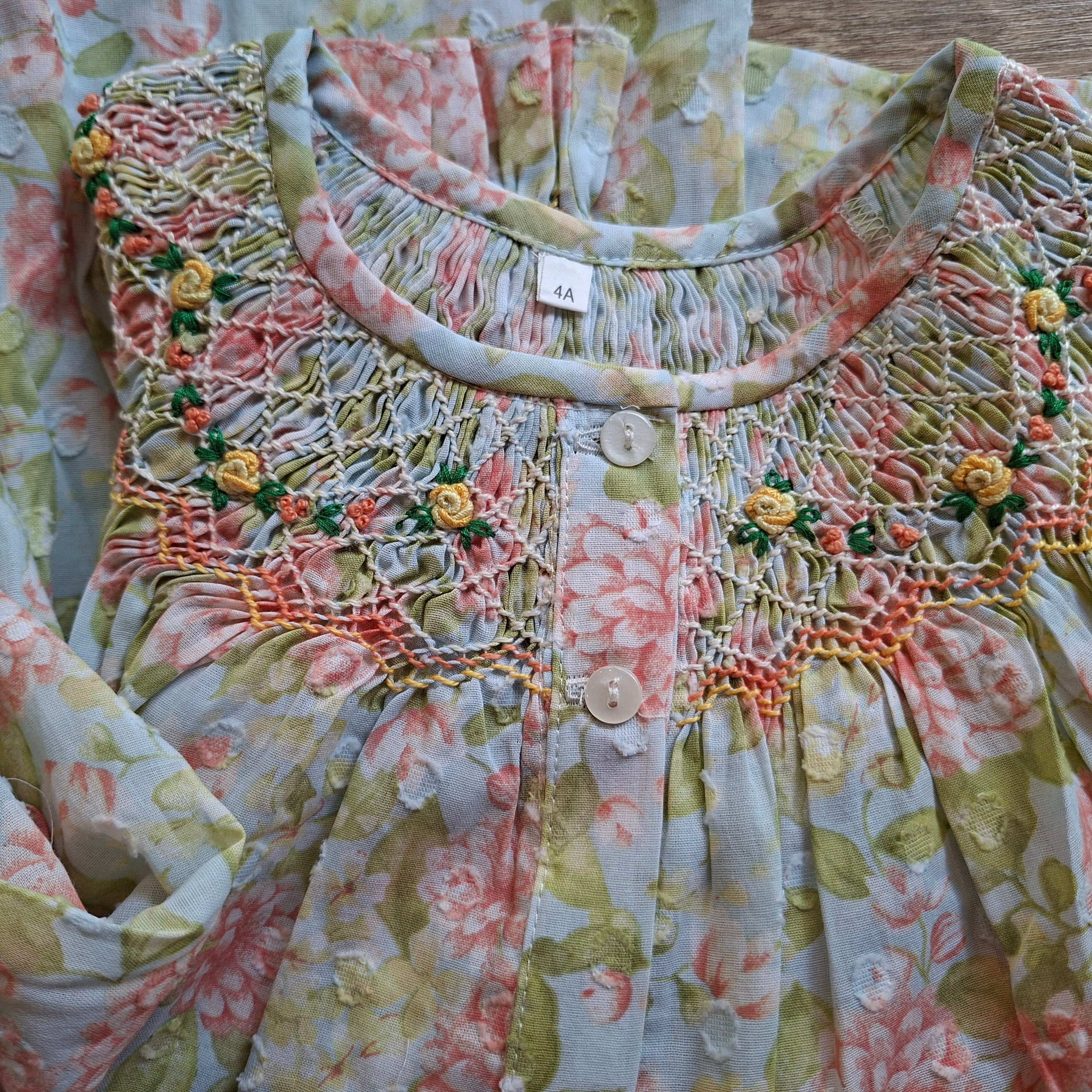 Blouse enfant en coton plumetis