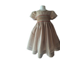 Robe en soie. Robe dorée. Robe cérémonie. Robe fille 2 ans