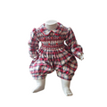 Barboteuse bébén smockée tartan