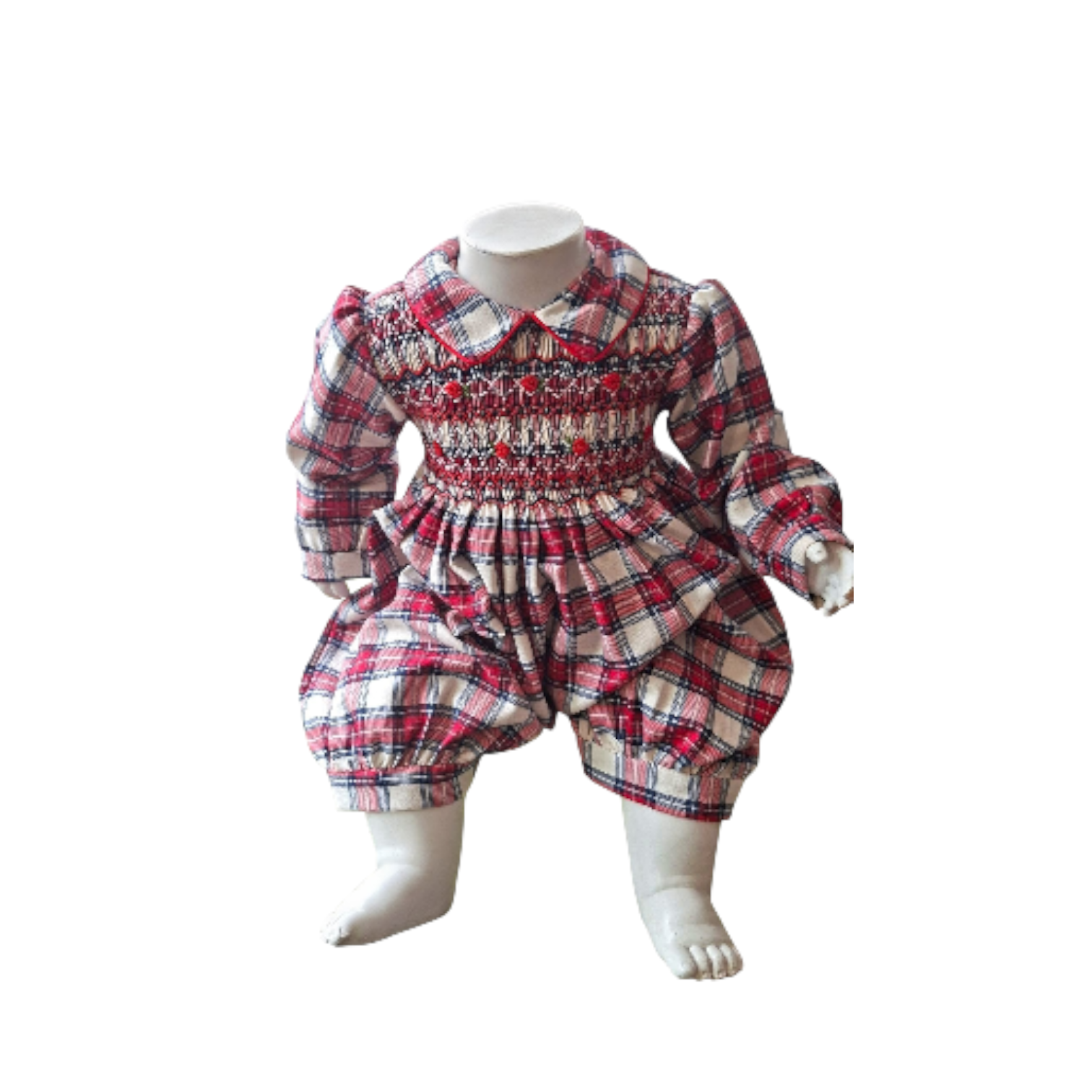 Barboteuse bébén smockée tartan