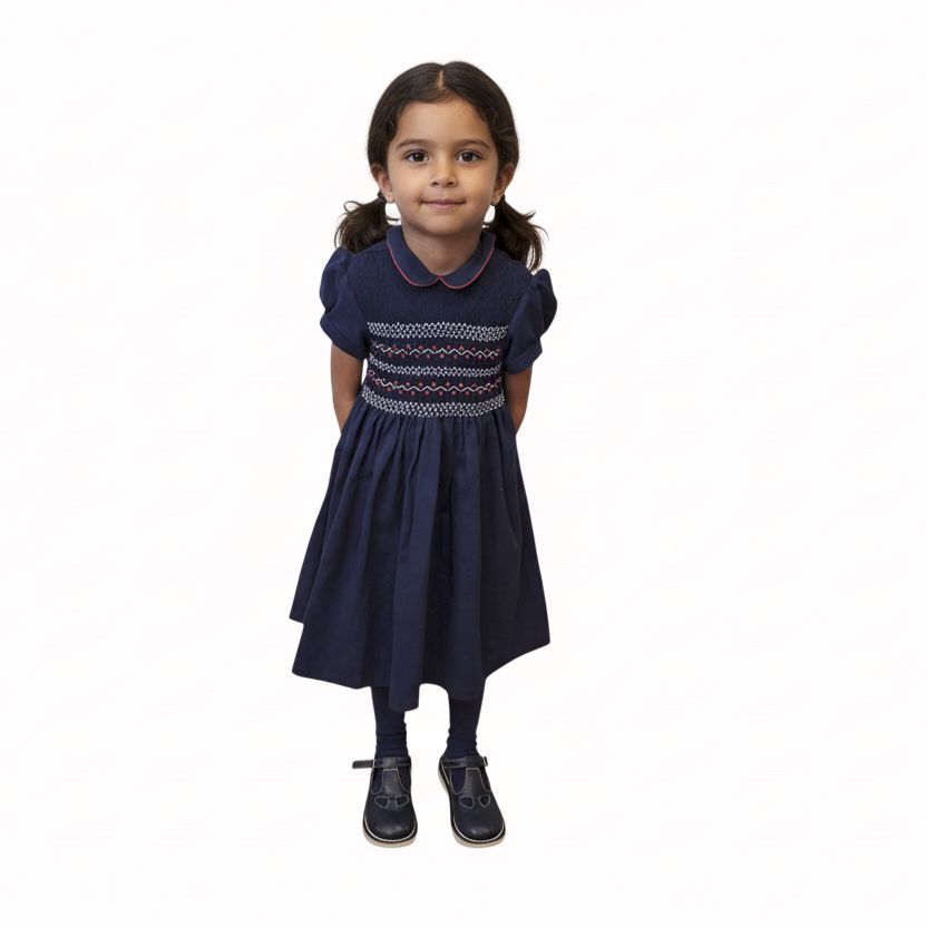 Robe Bleu en tissu piqué Bleu marine