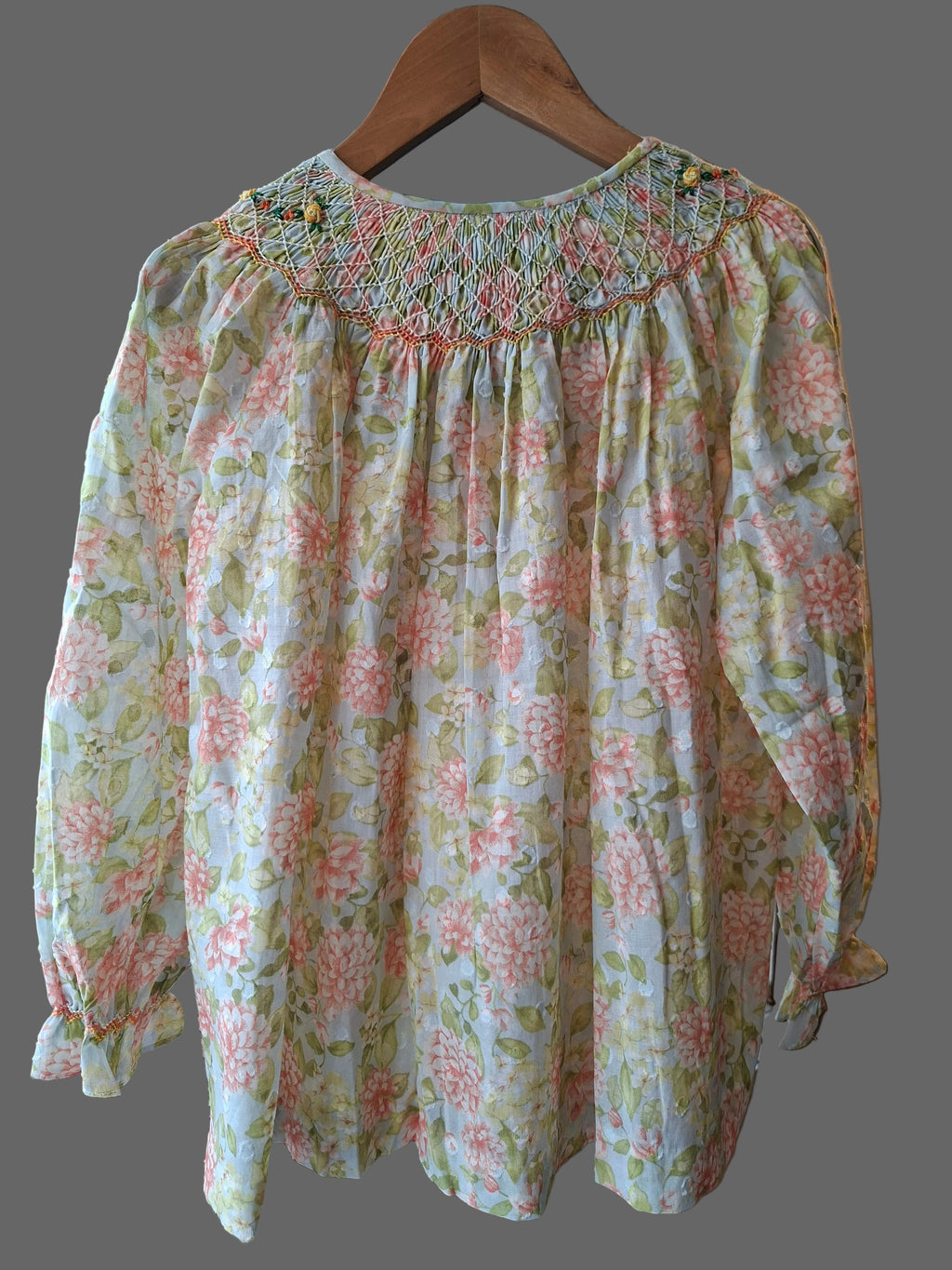 Blouse enfant en coton plumetis