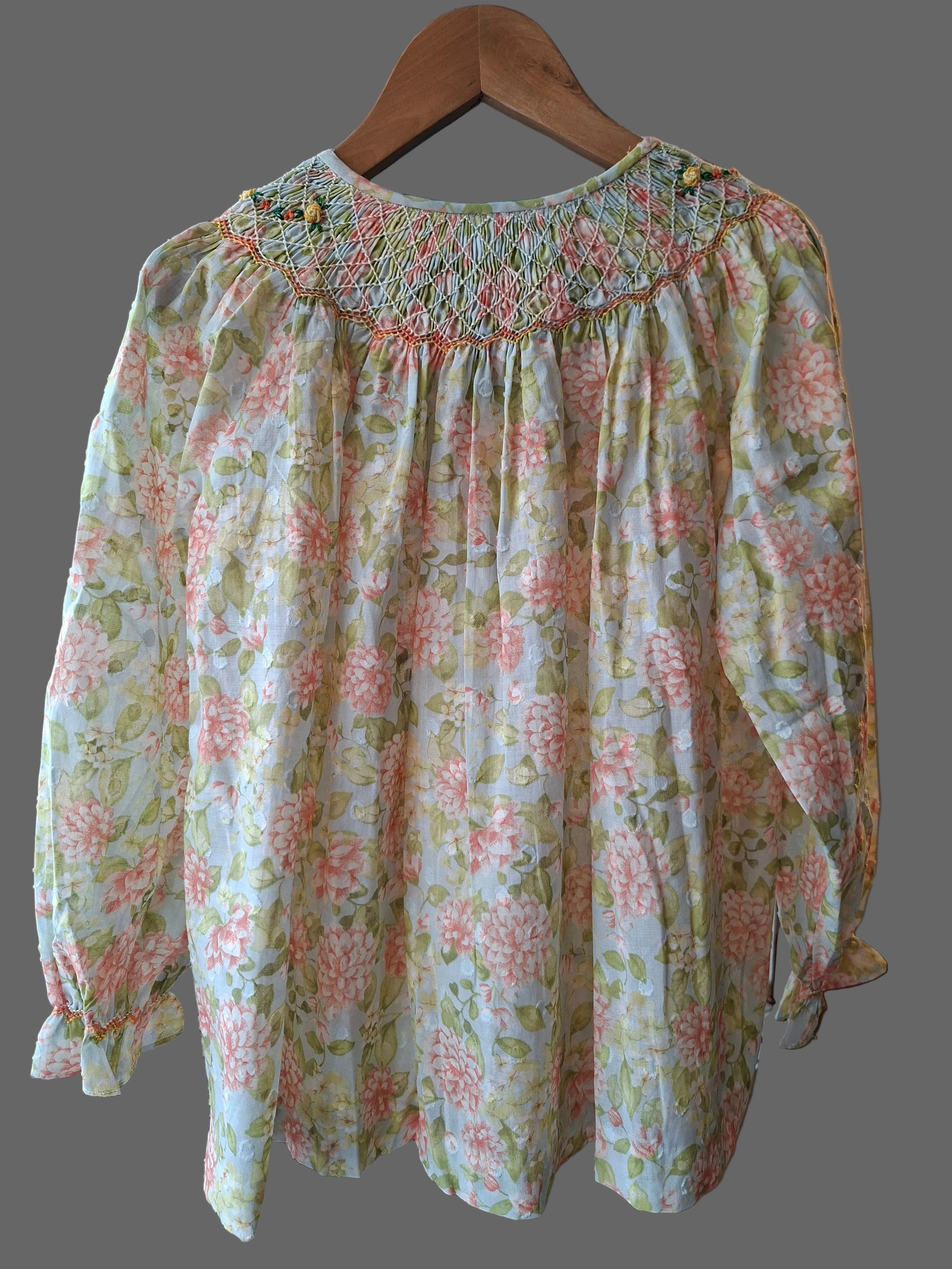 Blouse enfant en coton plumetis