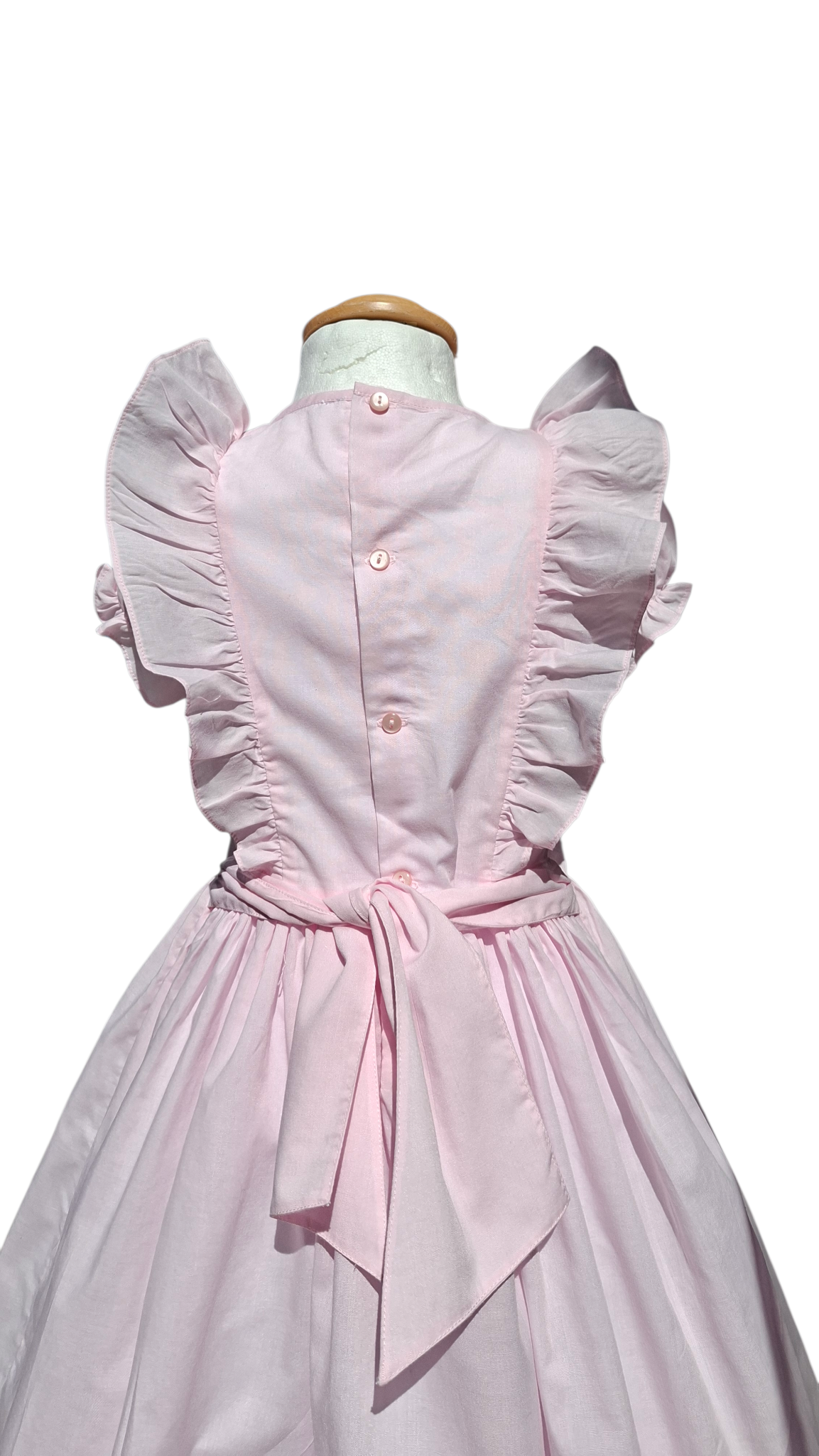 Robe rose smockée Bella. Robe doublée. Robe de princesse. Robe 6 ans